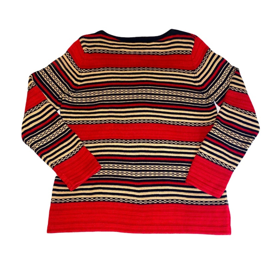 90s Ralph Lauren Striped Chunky Knit Pullover Sweater Size P/S